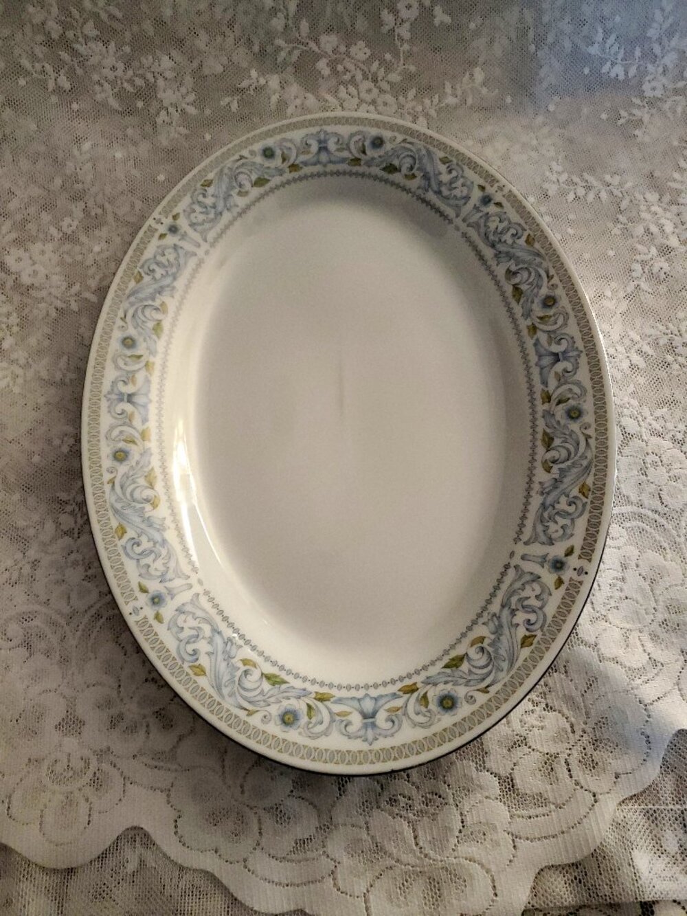 Elegant PRINCESS Crown Ming Fine China Jian Shiang 14" X 10" Serving Platter